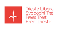 Logo of the Free Trieste Movement, in four languages: Italian, Slovenian, German, and English.