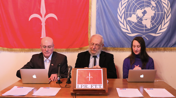 I.P.R. F.T.T. representatives presents UN document S/2015/809 about the Free Territory of Trieste